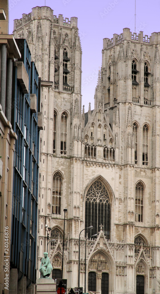 Obraz premium Sta Gudula cathedral Brussels Belgium Europe