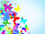 abstract background with colorful butterfly