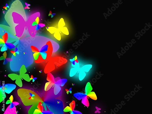 abstract background with colorful butterfly