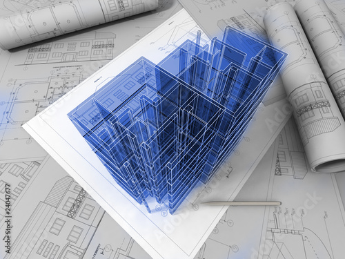 3D plan drawing..