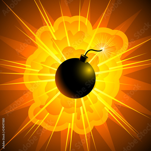 Exploding bomb