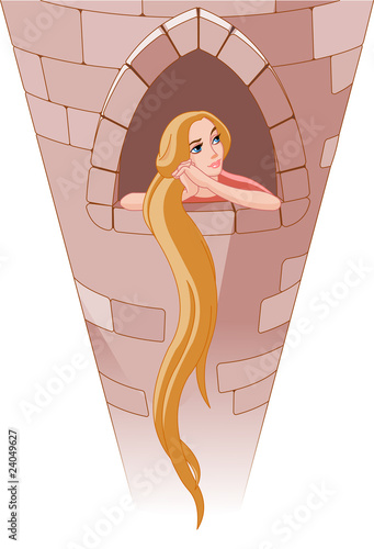 Princess Rapunzel in tower