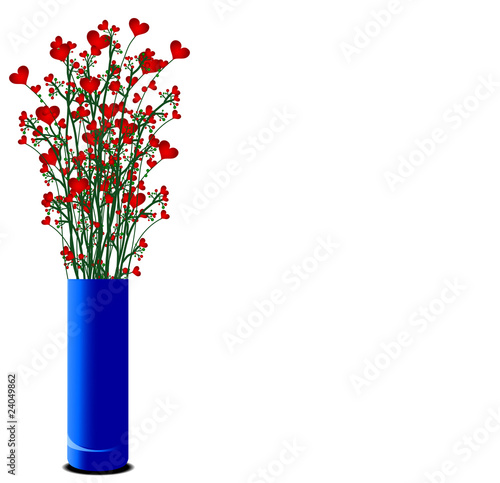 vase mit herzblumen