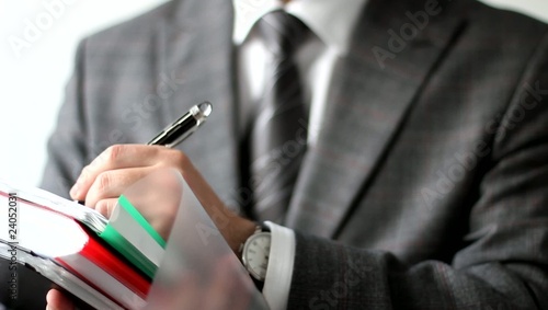 Business man notes