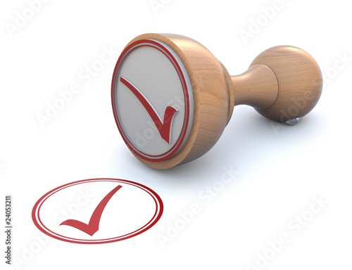 Принти на полотні Rubber stamp-checked