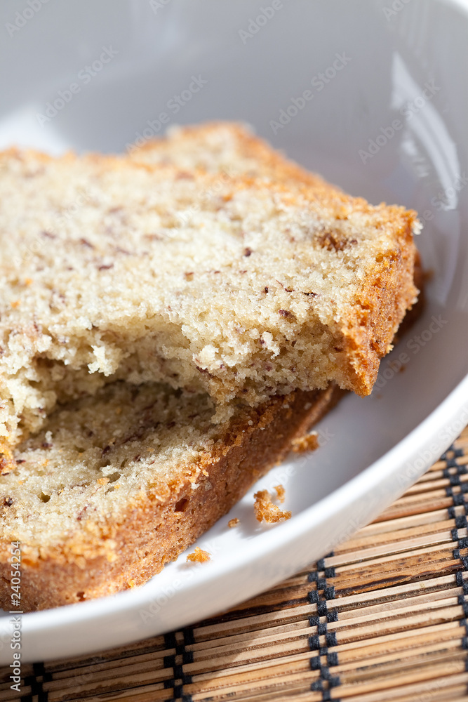 Delicious freshly baked banana bread