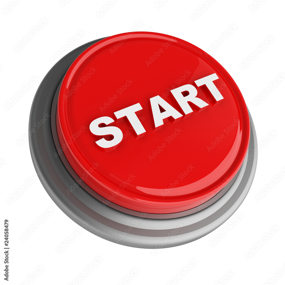 Red button with the inscription on a white backgroun Red button with the inscription on a white backgroun