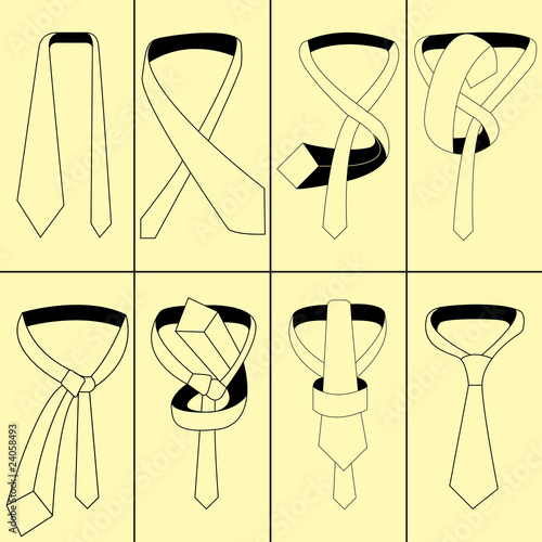 Vector instructions how to tie a tie