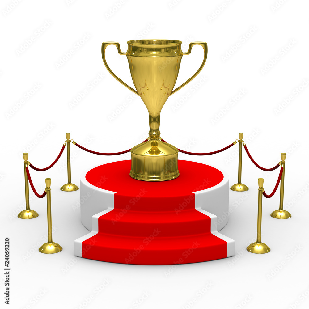 podium on white background. Isolated 3D image podium on white background. Isolated 3D image