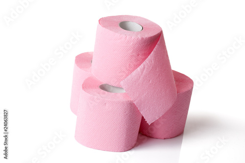 pink toilet paper