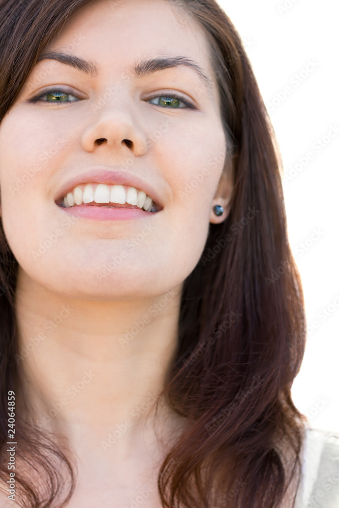 Closeup Portrait Of A Pretty Young Woman Closeup Portrait Of A Pretty Young Woman