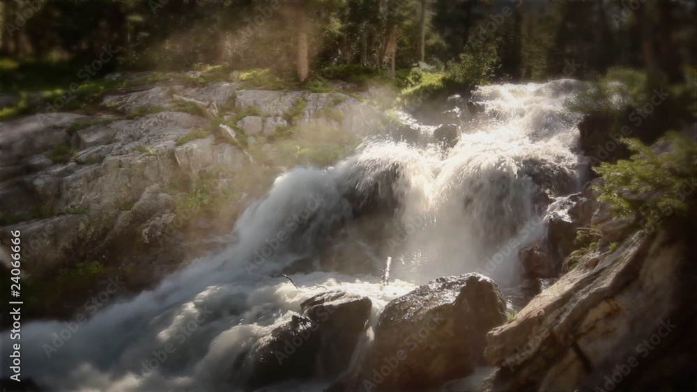 Colorado Mountains Alpine River Summer Waterfall HDR LOOP Colorado Mountains Alpine River Summer Waterfall HDR LOOP