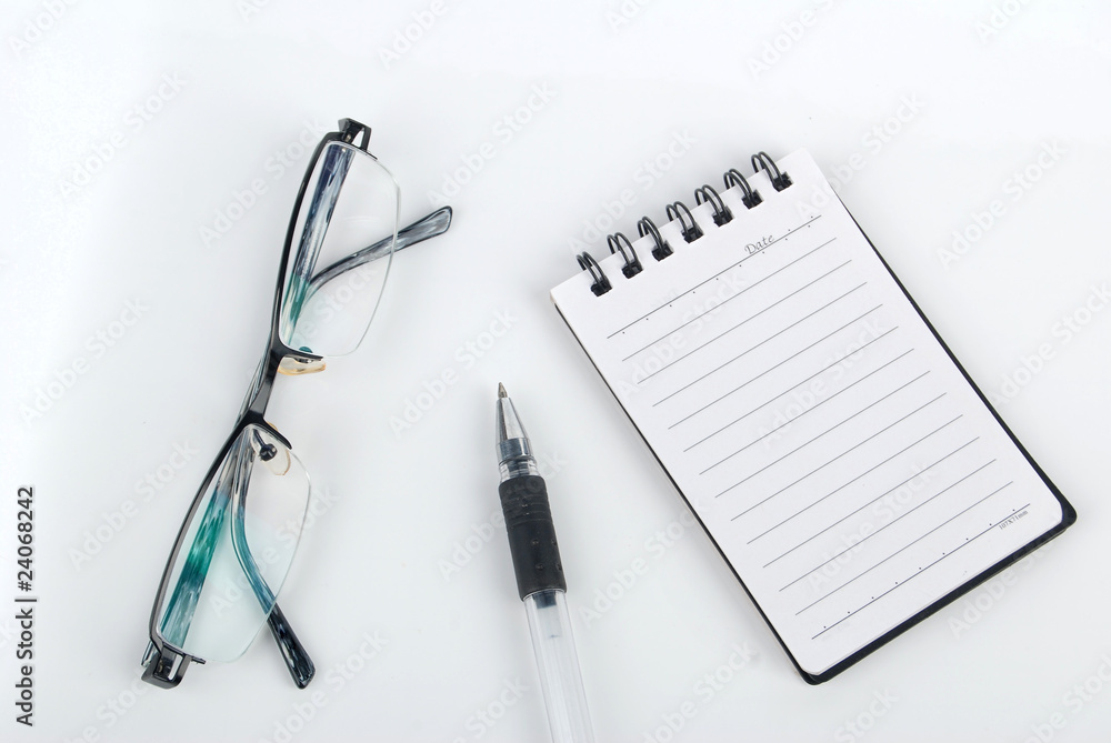 glasses,pen with notebook glasses,pen with notebook