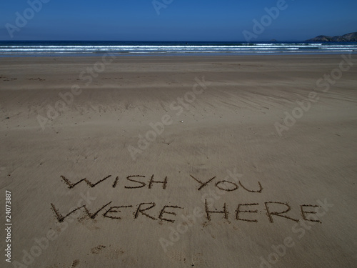 Photos writing in the sand