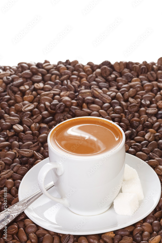 Fototapeta premium coffee and sugar