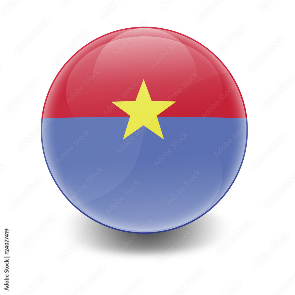 Esfera brillante con bandera Vietcong Esfera brillante con bandera Vietcong