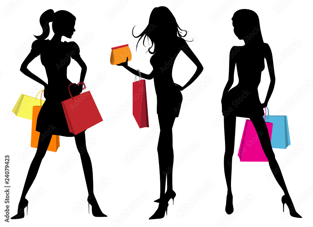 shopping woman shopping woman
