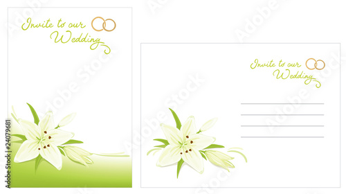 Wedding invitation and envelope