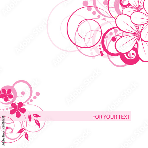 Abstract flowers background with place for your text