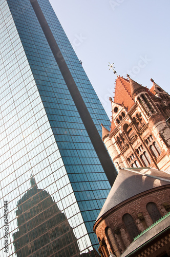 Trinity Church and John Hancock Building, Boston. photo