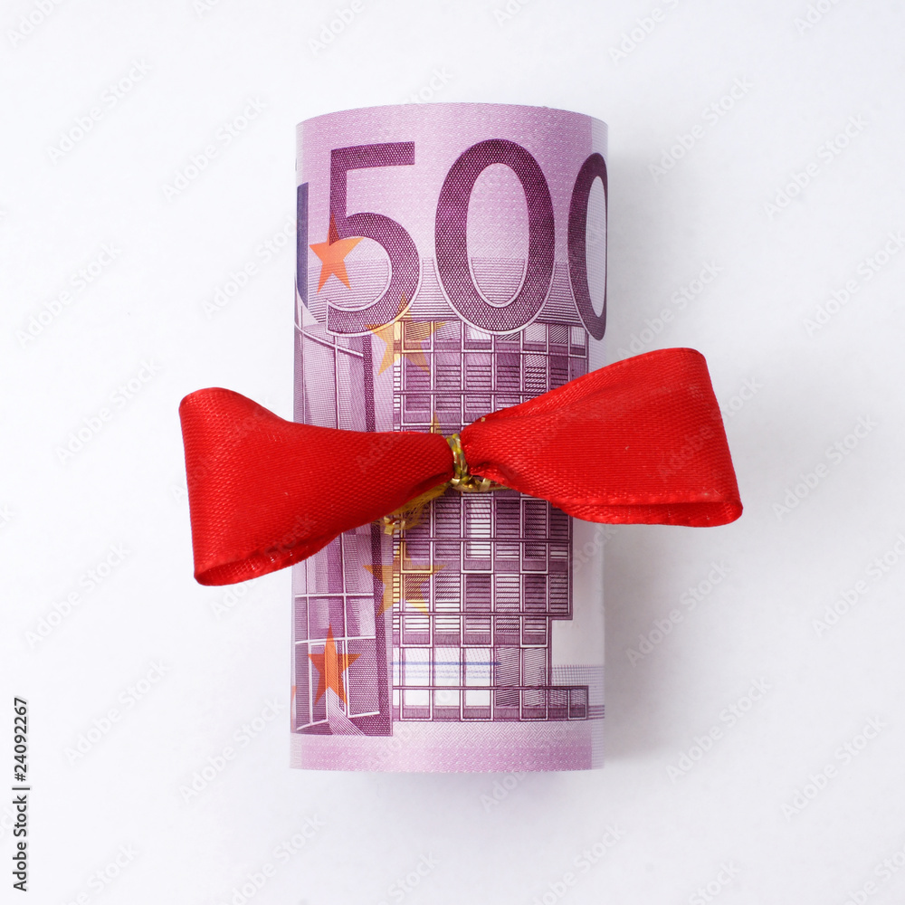500 euro schein mit schleife StockFoto Adobe Stock