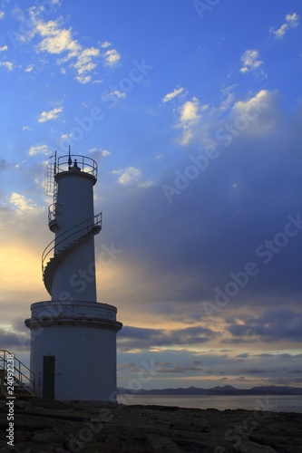 La Savina port lighthouse Formentera sunset