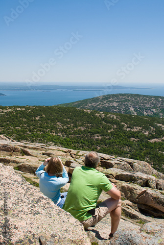 Couple Looking Out At Ocean