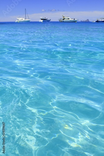 Illetes turquoise beach blue water Formentera
