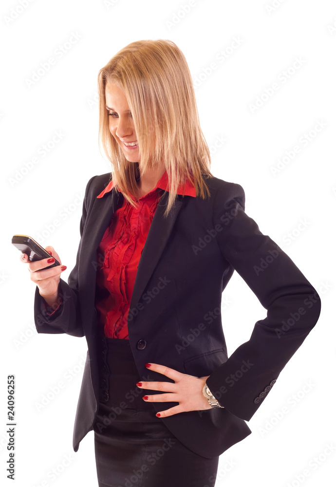 woman sending a text message woman sending a text message