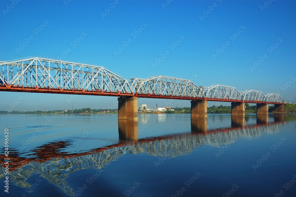 Naklejka premium railway bridge