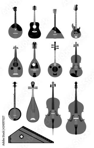 vector set of musical instruments