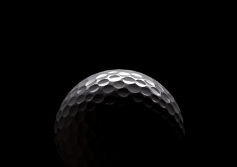 Acrylglasbilder Golf Golfball auf schwarzem Hintergrund  © francesco chinazzo