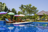 Swimming pool at island Koh Chang , Thailand.