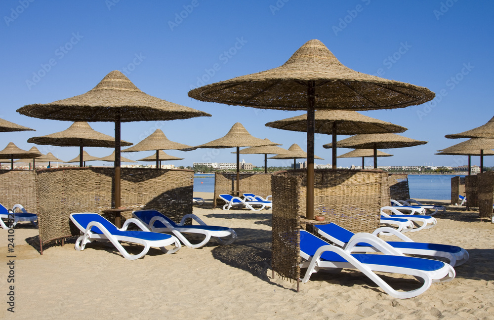 Beach on Red sea, Hurghada, Egypt.