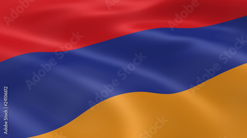 Foto Armenian flag in the wind