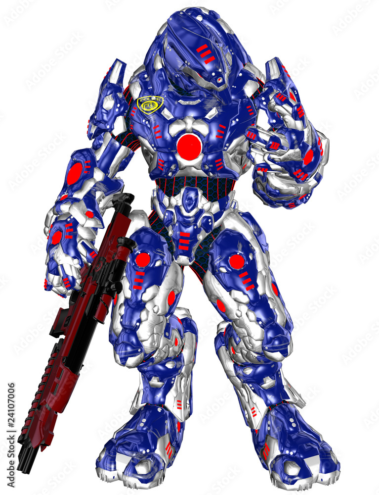Naklejka premium Scifi alien robot