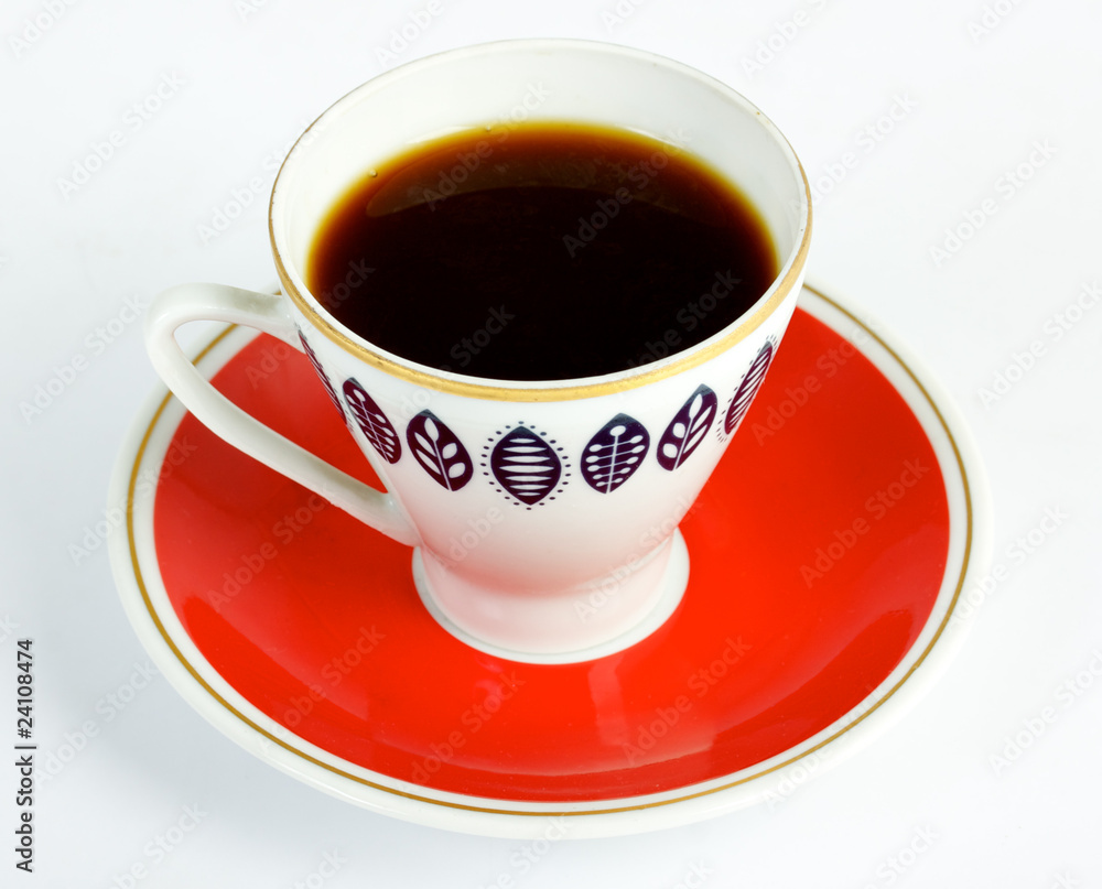 Coffee cup on white background
