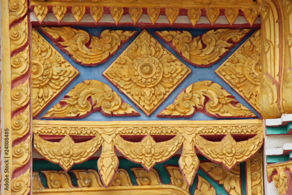 art on archway, Wat Nong Toob, Borabue, Mahasarakama