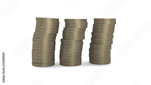 Stacks of Poun Coins photo