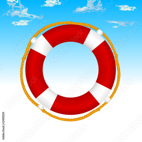 live saver vector color illustration