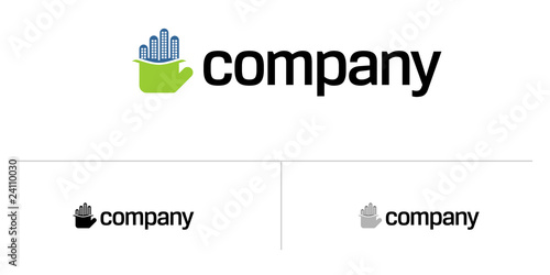 Logo - Green house on hand
