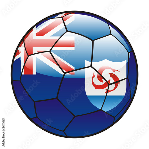 vector illustration of Anguilla flag on soccer ball