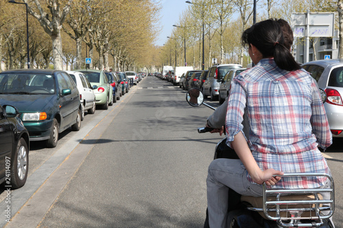 Balade à deux à moto