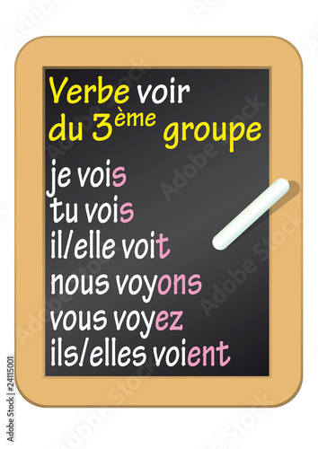 Ardoise_Conjugaison_3eme G_Voir
