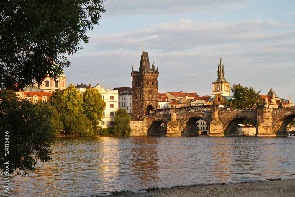 Vista del Ponte Carlo a Praga