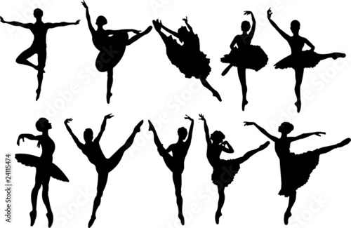 Ballet dancers silhouettes