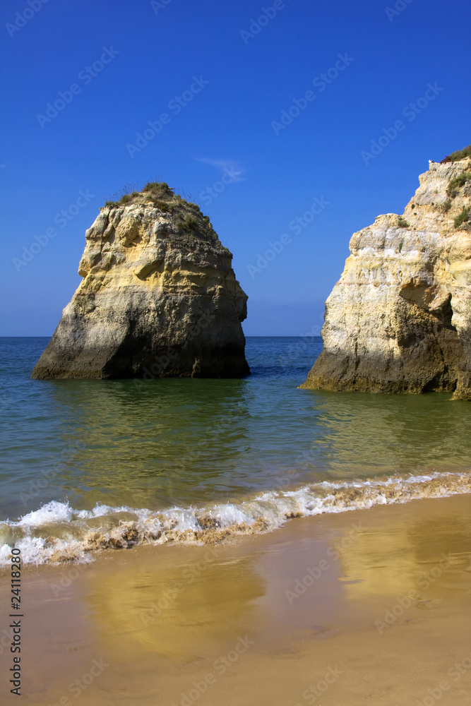 Portuguese Algarve beach, in the southern of Portugal