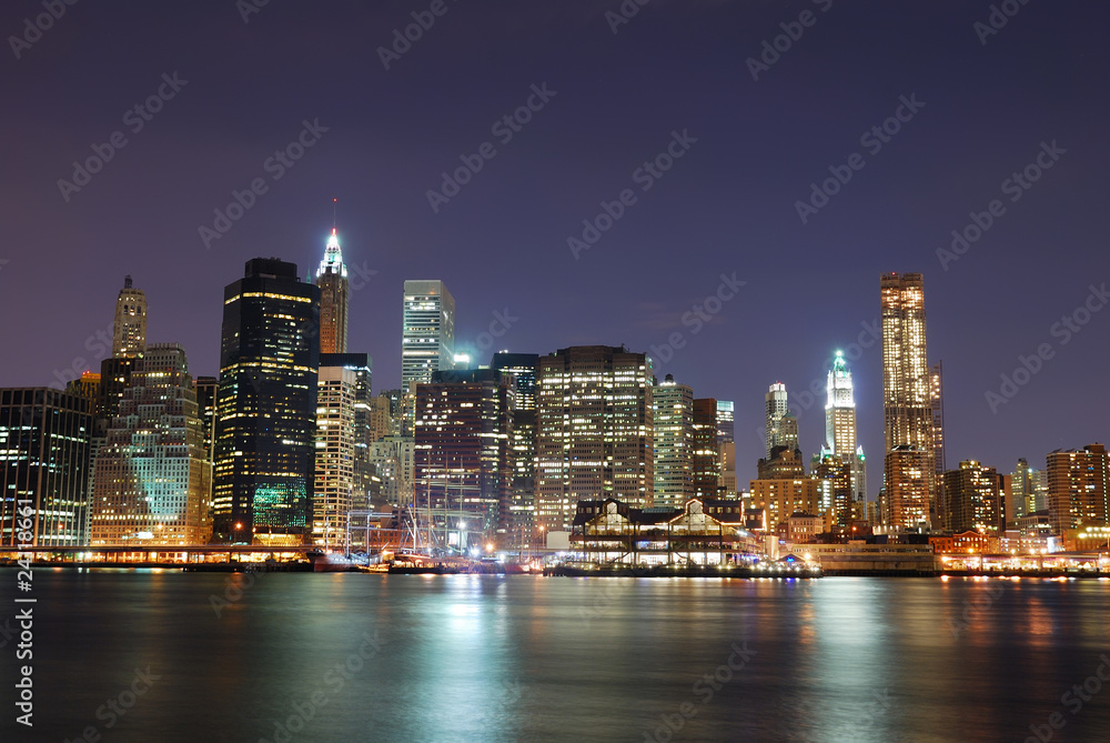 Fototapeta premium Miejski Manhattan panoramę Nowego Jorku