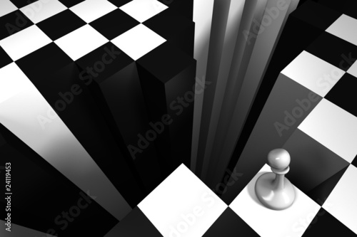 Foto pawn before the abyss
