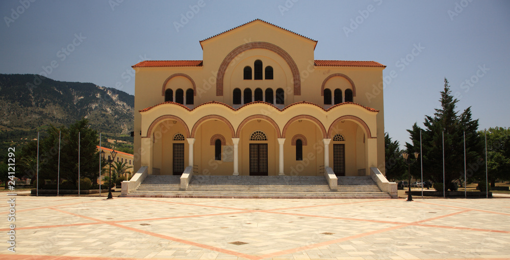 Obraz premium Across the square to Gerasssimos Monastery